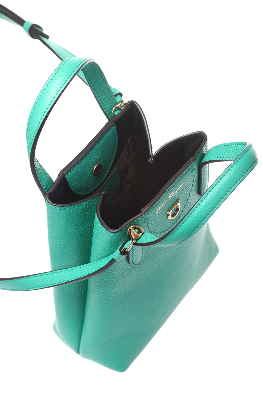 shop SALVATORE FERRAGAMO  Borsina: Salvatore Ferragamo "Borsa Minibag Gancini" in pelle di vitello bottalato.
Pellame soffice e ricco al tatto.
Sfoderata.
Comparti interno unico.
Tracolla regolabile e removibile per indossarla a spalla o cross body.
Dimensioni: Altezza 19 cm, Lunghezza 14 cm, Profondità 7 cm.
Composizione: 100% pelle di vitello.
Fabbricato in Italia.. 212964 TRAVEL-002758947 number 4043026